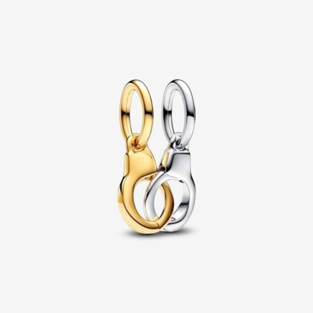 Authentic Openable and Splittable Handcuffs Dangle Pandora Charm